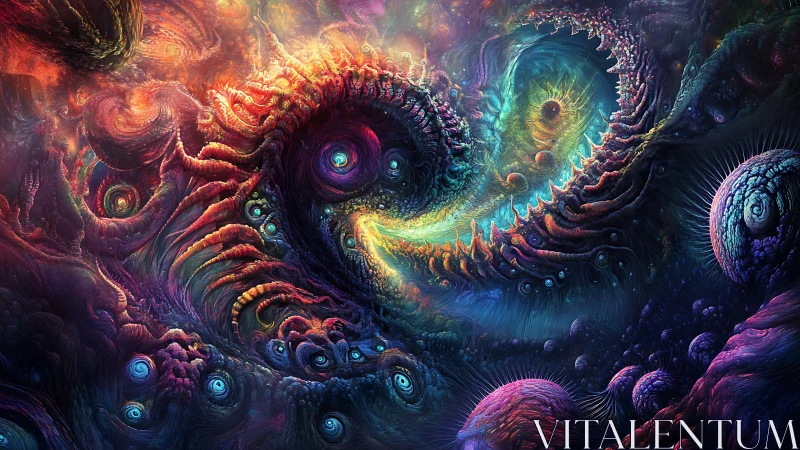 Cosmic Maw of Neon Whirlwinds and Sleepless Galaxies.