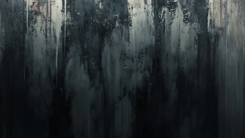 Vertical dripped abstraction reveals corroded, weathered surface gradients