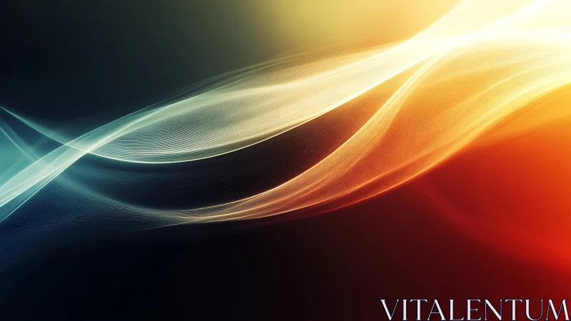 Luminous gradient waveforms flow diagonally across dark field