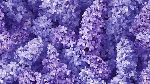 Densely-clustered lilac florets with chromatic gradient variation.