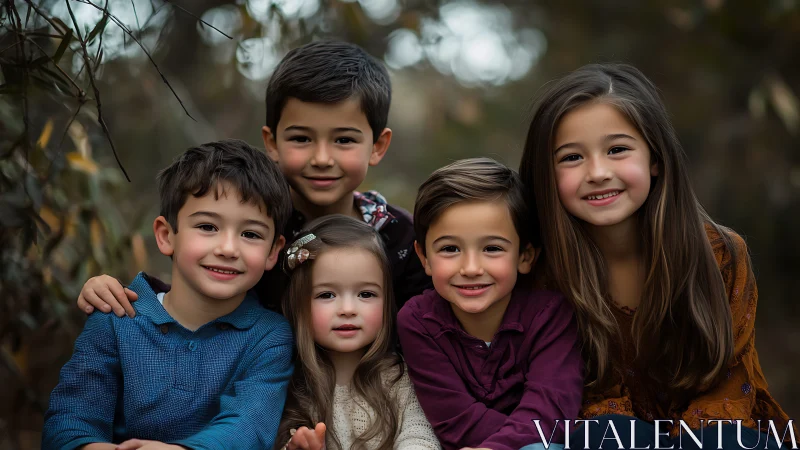 Five Kindred Hearts: Children's Portrait in Golden Moments.