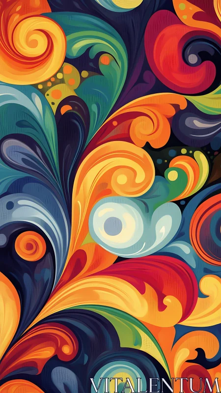 Vibrant abstract swirls in bold multicolor digital composition.