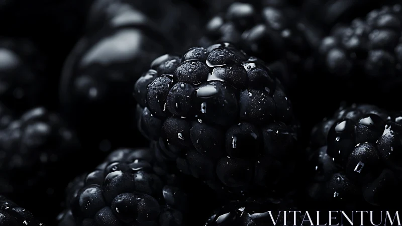 Glistening blackberries invite a close look at fresh ripeness