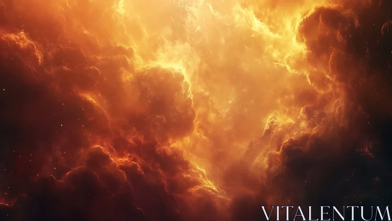 Cosmic firestorm unfolds as molten clouds devour the dark