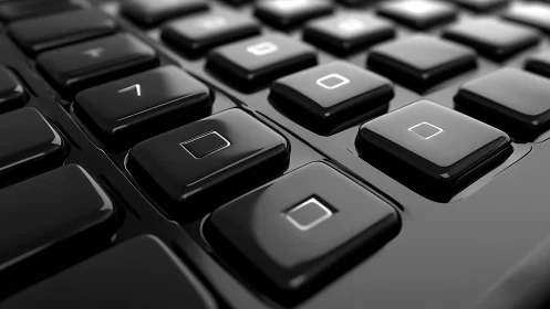 Sleek black keyboard keys inviting focused, modern typing.