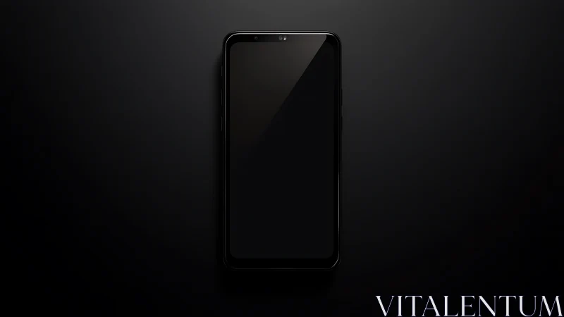 Minimalist smartphone render against dark gradient with volumetric edge lighting.