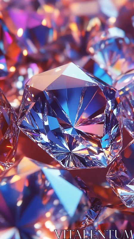 Multifaceted gemstones render complex caustics and bokeh light