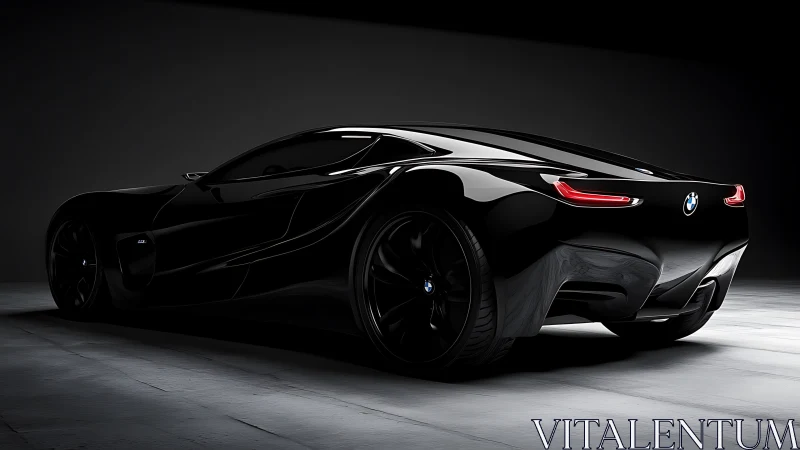 Black BMW supercar concept with sculpted aerodynamic body