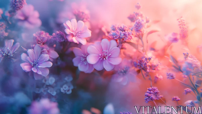 Petals Dance Through Rose-Tinged Dream.