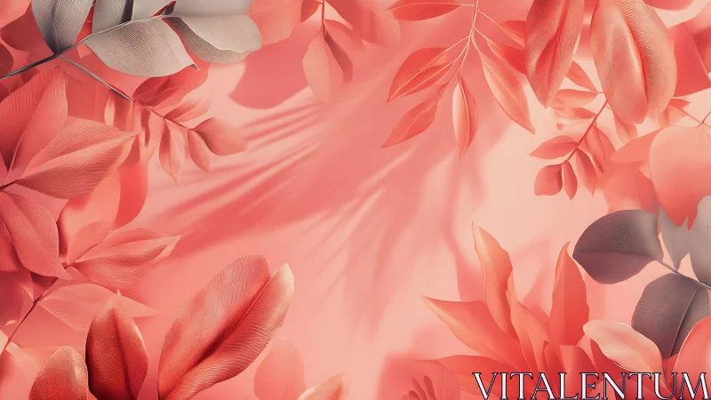 Coral leaf daydreams drifting across soft sunrise shadows.