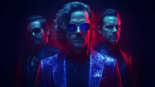 Neon-coated trio command the night with glittering resolve