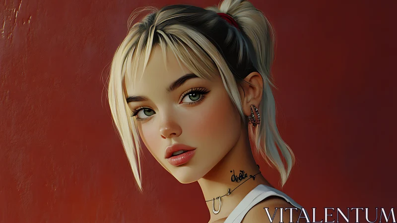 High-detail stylized portrait with soft lighting and smooth shaders