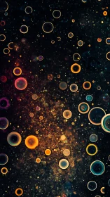 Orbital Soap Bubbles Drift Through Neon Star Dust.