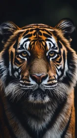 Tiger gaze sharpens the dark like twin molten suns