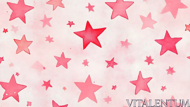 Playful pink starry drift across a daydream-bright sky.