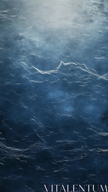 Soft stormy sea under misty light, quietly unfolding.