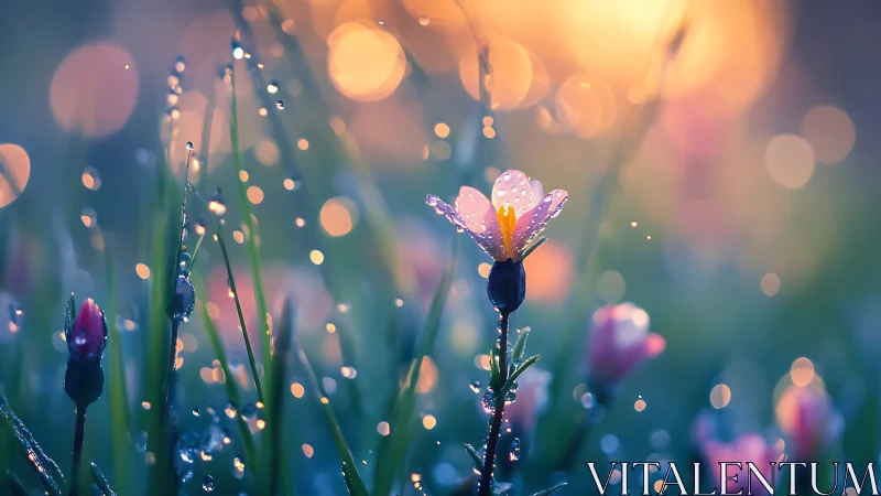 Morning Magic: Dewdrops Dance With Light.