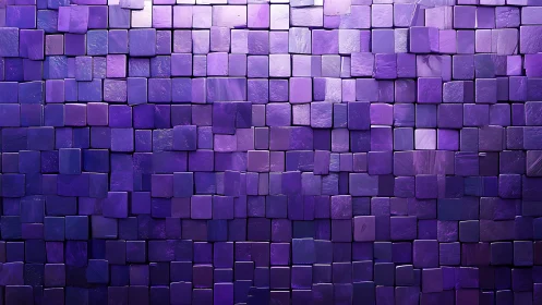 Velvet violet cube mosaic shimmers in layered geometric waves.