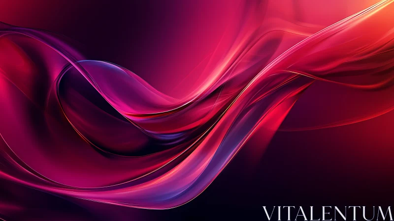 Luminous pink and crimson waves flowing in soft motion.