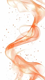 Parametric orange particle ribbon in fluid vector motion.