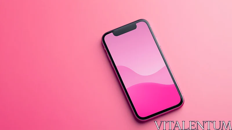 Smartphone Display Mockup with Adaptive Gradient Interface Design