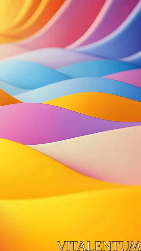 Layered pastel color waves in soft abstract gradient.