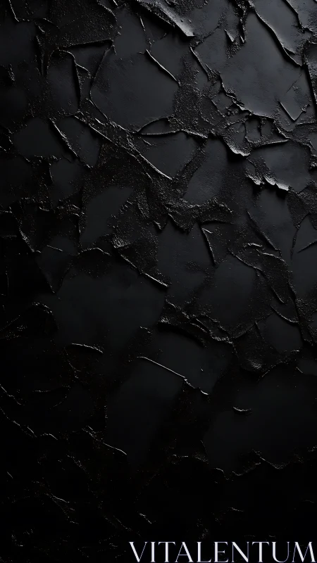 Dark textured surface with irregular cracked pattern detail.