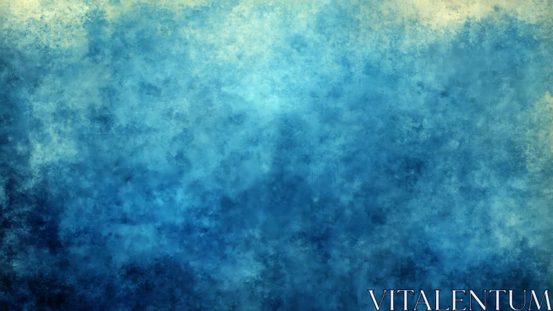 Textured blue atmospheric gradient abstract digital painting.