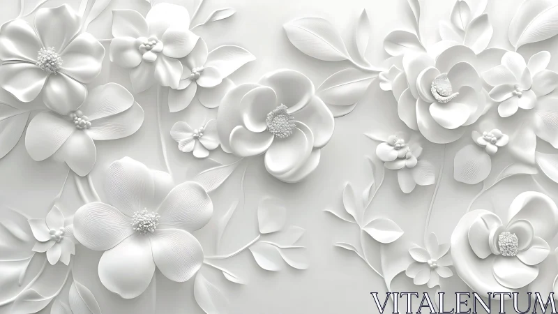Sculptural Blooms in Monochrome: Paper Petals Dance in Dimensional Grace.