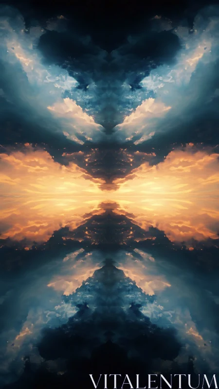 Skyward mirror forges a blazing celestial butterfly