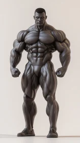 Monolithic Muscle Titan Standing in Sculpted Shadowlight.
