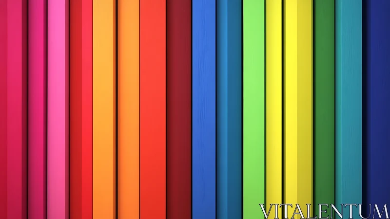 Parallel vertical color panels create uniform spectral gradient