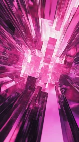 Anisotropic magenta crystal conduits in radial extrusion field.