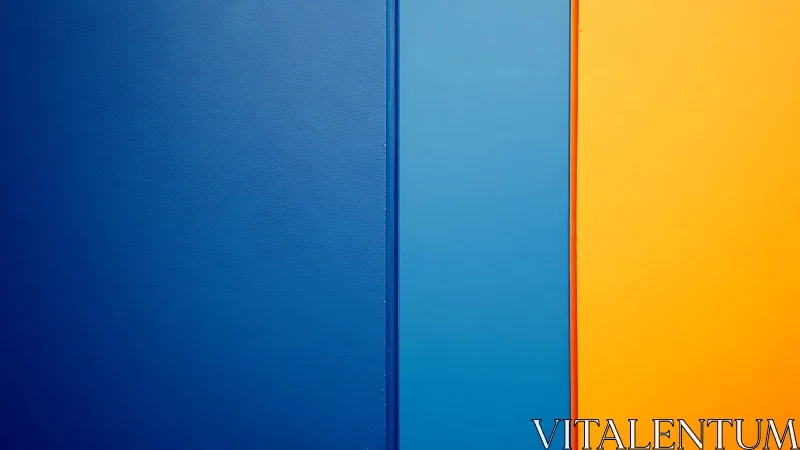 Bold vertical panels of blue and yellow color fields.