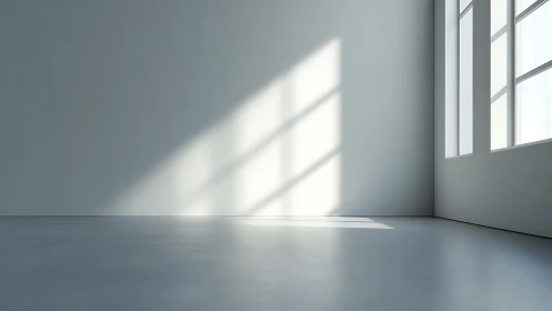 Soft morning light pours gently into a calm empty room
