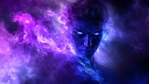 Luminous spectral entity emerging from bifurcated nebular plasma.