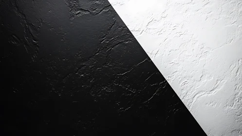 Striking diagonal black and white wall invites gentle contrast