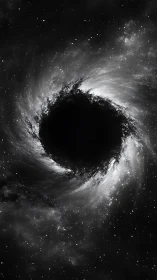 Gentle cosmic whirl drawing starlight into quiet mystery.