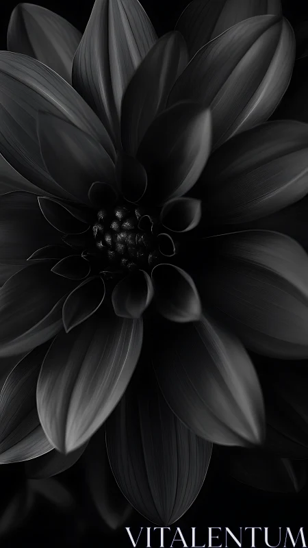 Monochromatic lotus blossom reveals intricate detail in shadows