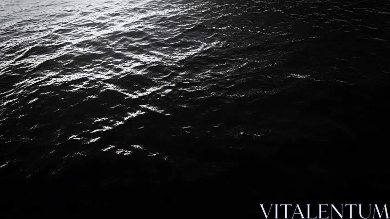 High-contrast rippled seawater with specular highlights and deep shadows