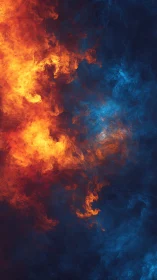 Fire and Ice Collision: Elemental Clash.