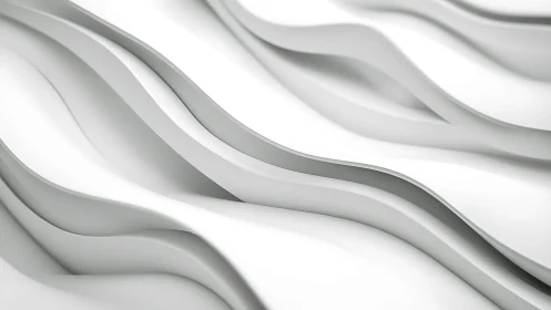 Layered white wave forms with fluid architectural depth.