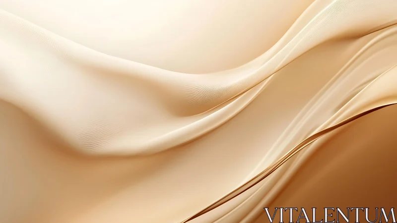 Elegant flowing beige silk abstract background with soft texture.