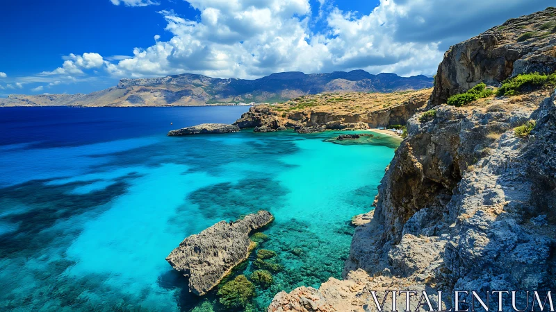 Mediterranean Paradise Where Turquoise Dreams Meet Rocky Cliffs