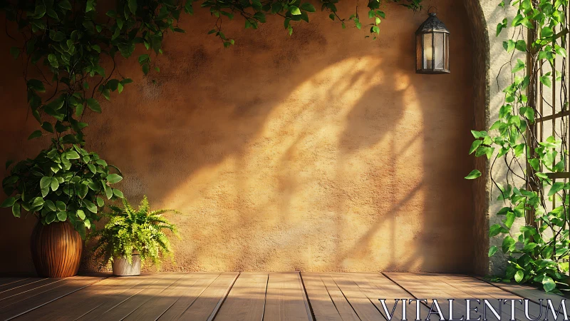 Sunlit garden nook welcomes quiet moments and gentle rest