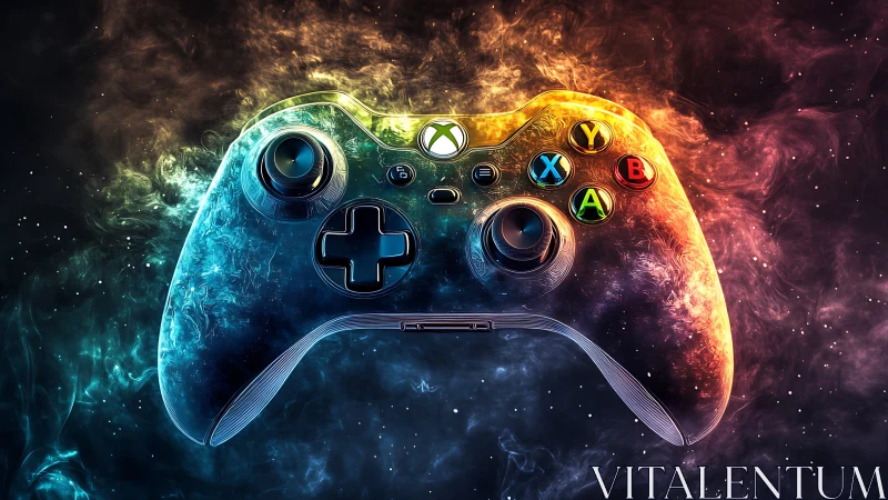 Xbox Controller Cosmic Energy Art.