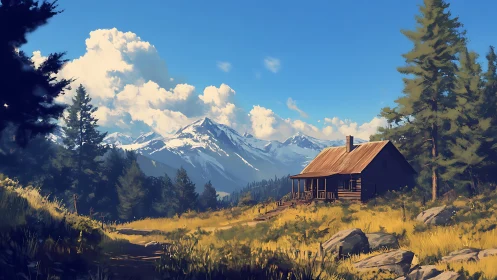 Quiet mountain cabin welcomes sunlight and wide open skies