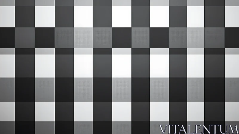 Monochrome geometric grid with alternating tonal squares.