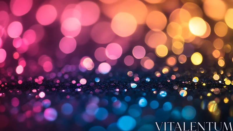 Vibrant Bokeh Lights Abstract Background in Multicolor Style.