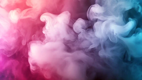 Chromatic vapor plumes in soft-focus abstract gradient field.